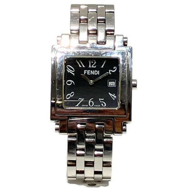フェンディ FENDI 6000G クォーツ ブラック文字盤 時計 腕時計 メンズ 【中古】