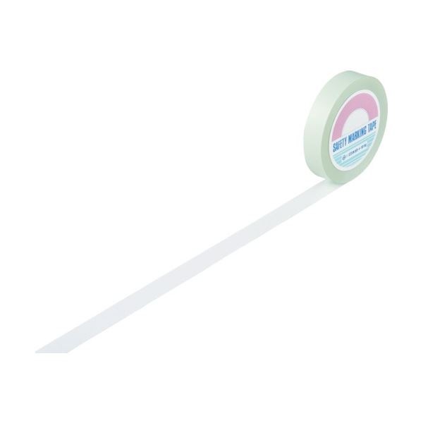 日本緑十字社 ガードテープ（ラインテープ） 白 25mm幅x20m 屋内用 148031 1巻