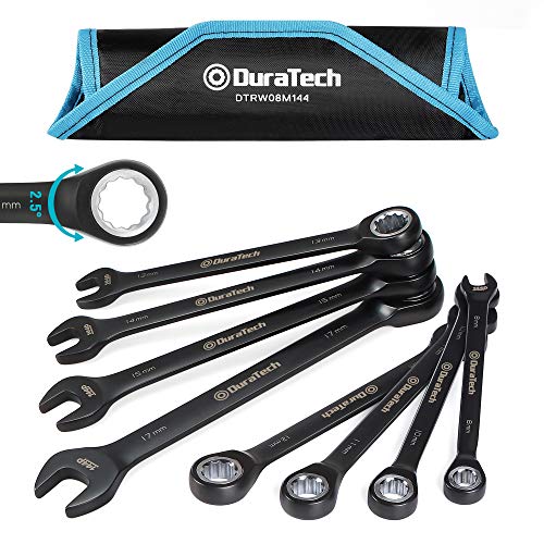DURATECH コンビネーションレンチ ラチェットレンチセット 板ラチェット スパナ 144ギア