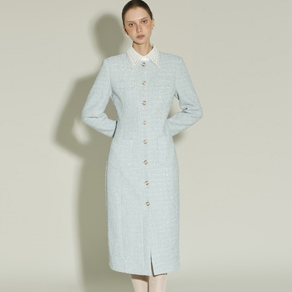 D5405 ツイード ワンピース