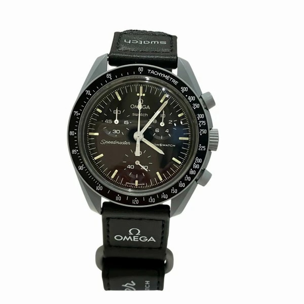 オメガ×スウォッチ ミッショントゥザムーン SO33M100 クォーツ 腕時計 メンズ 【中古】