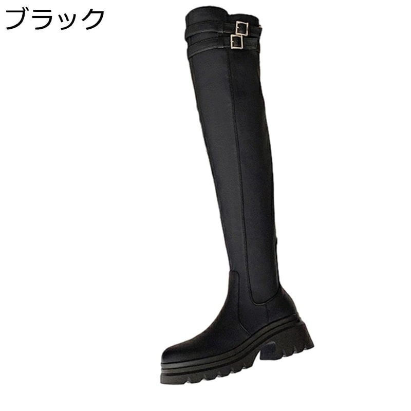 ロングブーツ レディース 乗馬ブーツ 合成皮革 オーバーニー 厚底 ジョッキーブーツ 膝上 足細 着脱簡単 秋冬 落ちにくい おしゃれ 可愛い ファッション 防水 防滑 パーティー オフィス 通勤 演 5,368円