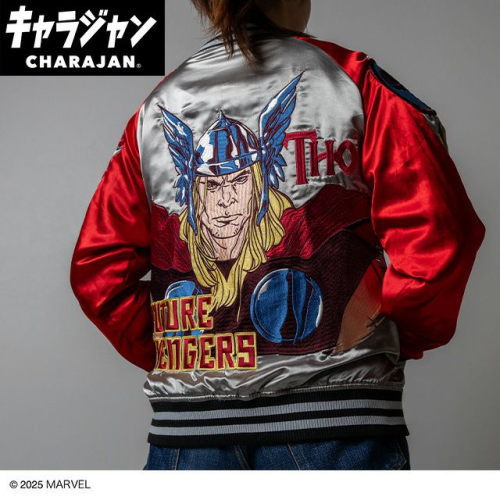 丸眞(マルシン) スカジャン(L) マイティ・ソー サンダーグレー　男女兼用 キャラクター キャラジャン CHARAJAN 　2505045000