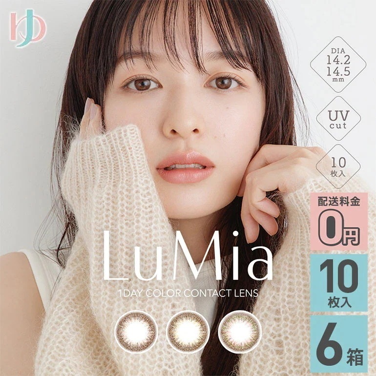 【送料無料】ルミアワンデー LuMia 10枚入 6箱セット 1day カラコン
