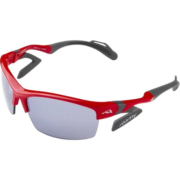 AirFly エアフライ AF-303 C-4 鼻パッドのないスポーツサングラス AF-303 C-4 RED フレーム/レッドレンズ/ライトスモーク ユニセックス