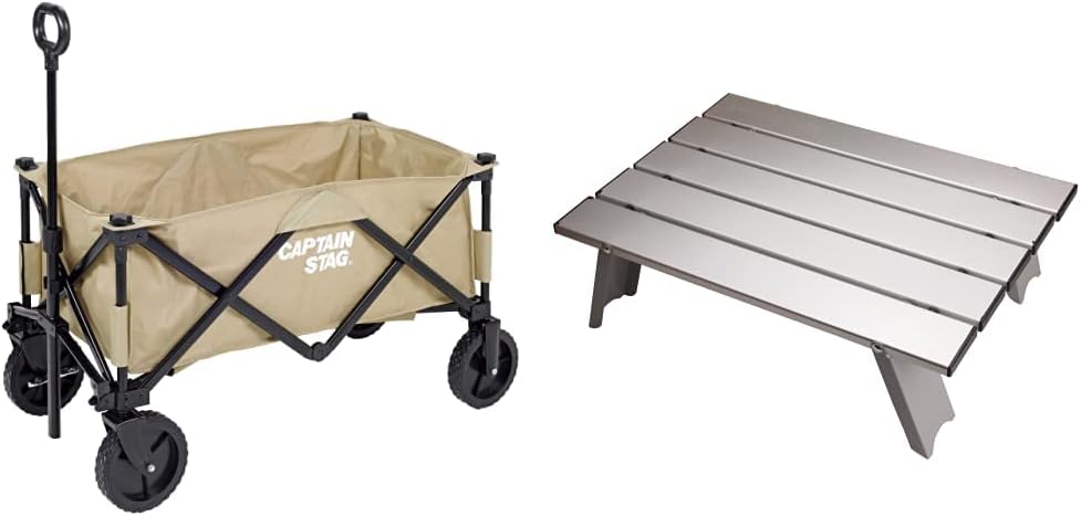 キャプテンスタッグ(CAPTAIN STAG) アウトドアワゴン CS 収束型 4輪キャリー 収納バッグ付き 前輪ストッパー付き 【UL-1055/UL-1056/UL-1031/UL-1035】