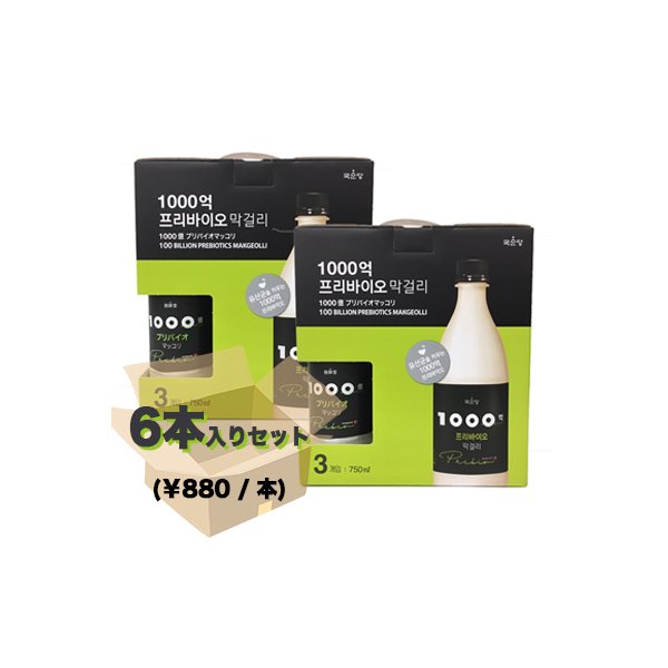 麹醇堂 1000億プリバイオマッコリ 750ml(6本入りセット)