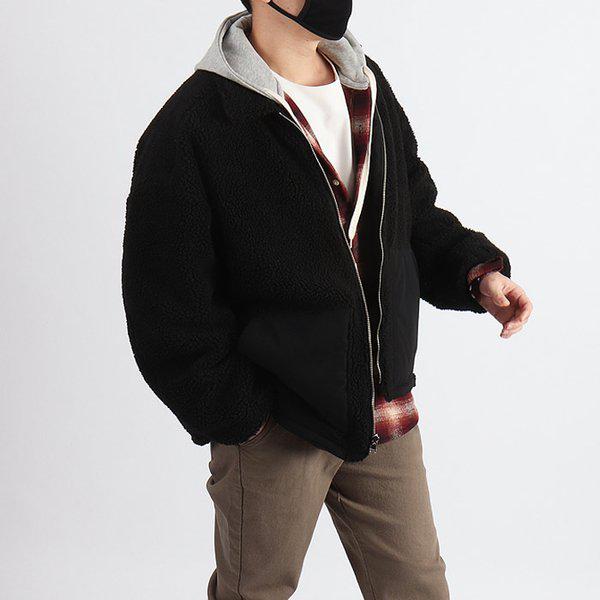 WMB メンズ ビッグサイズ 羊毛 リバーシブル ジャケット ~3XL