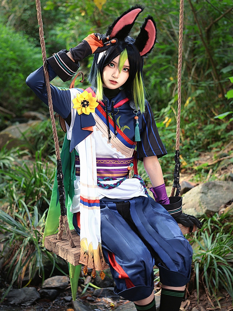 原神 ティナリ コスプレ 衣装 高級 緑弓 尻尾 - 通販 - gofukuyasan.com