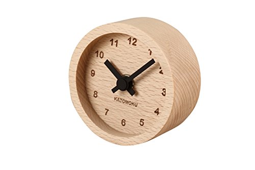 KATOMOKU muku mini clock km-26 丸 黒 木 ビーチ