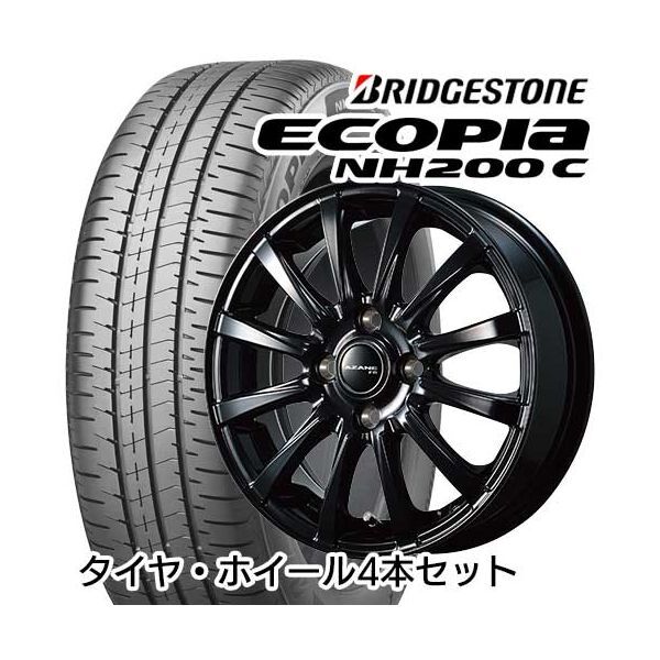 155/65R14 TOPY アザーネ FB 4.50-14 ブリヂストン エコピア NH200 C サマータイヤ ホイールセット メーカー直送