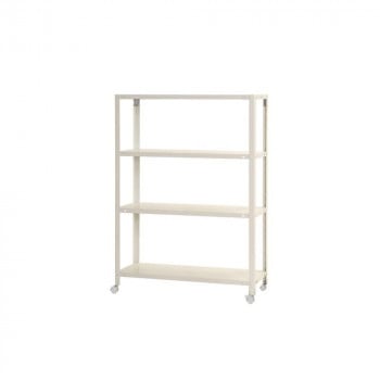 スマートラック NSTR-K466 キャスター付き 間口900×奥行400×高さ1235mm 4段 ホワイト