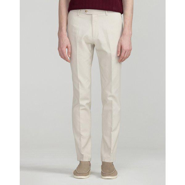 [25SS] ベージュ無地コットン混紡パンツ DMPA5AN61I1