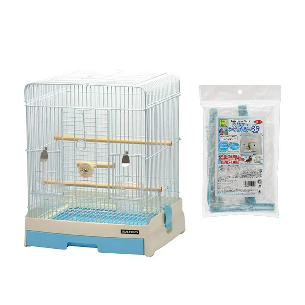 三晃商会　イージーホームバード　３５ＢＬ（手乗り）とケージカバー付き　ブルー　ＣＲＣ55―10―10―00―00