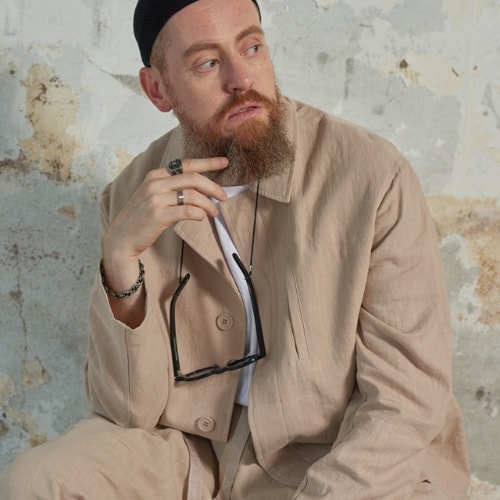 [送料無料]スミスアもーリネンシングルジャケットベージュ