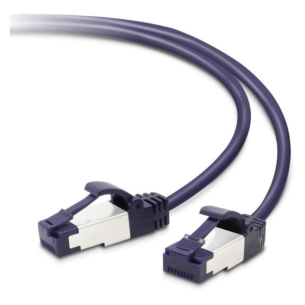 LD-OCTST/BM50 LANケーブル CAT8 爪折れ防止 スリム 5m ブルーメタリック メーカー直送