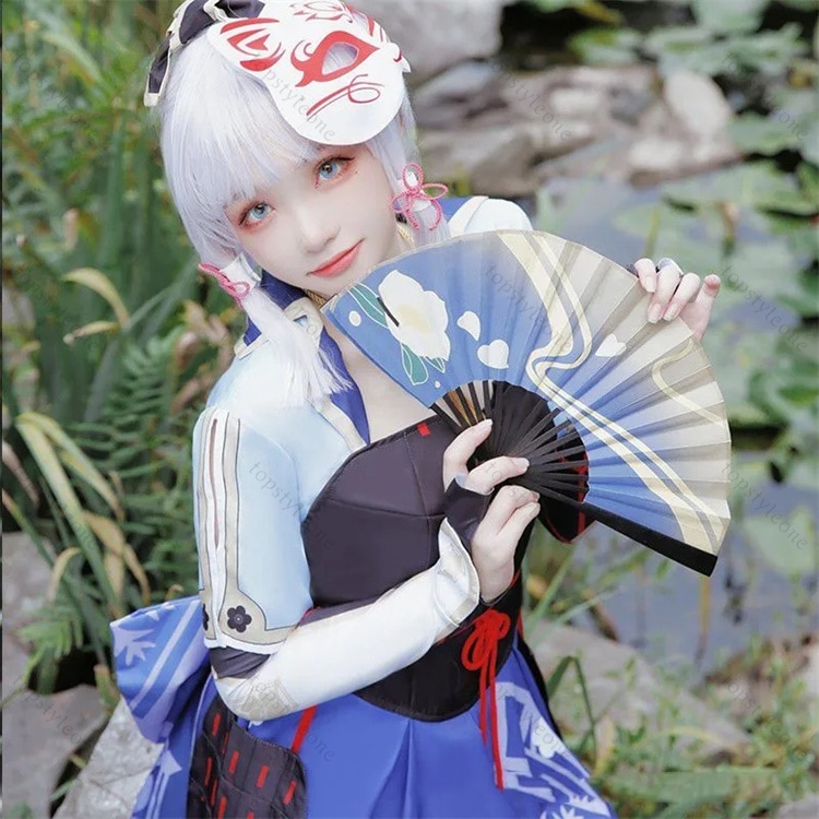 ウイッグ付き 原神 神里綾華 かみさとあやか フータオ コスプレ衣装 原神 げんしん ヒロイン Kamisato Ayaka ハロウィン クリスマス 制服 大人 子供 男子 女子 イベント 人気 ゲ
