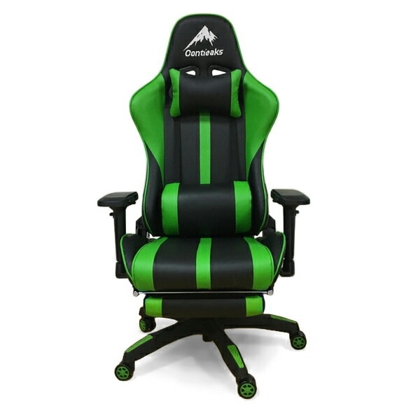 関家具 sekikagu ゲーミングチェア ルセルV2 オットマン付き グリーン 347811 コンティークス Contieaks チェア ゲーム キャスター デスク チェア オフィス イス グリーン