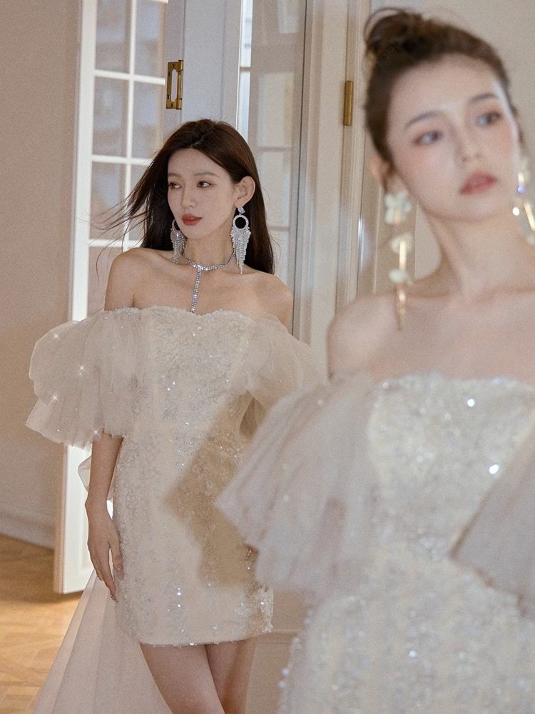 2024新作 パーティードレス 高級感 気質 ワンピース 花嫁ロングドレス 結婚式ワンピース 結婚式 ドレス ウェディングドレス 白 ロングドレス 韓国ファッション51-13 7,559円