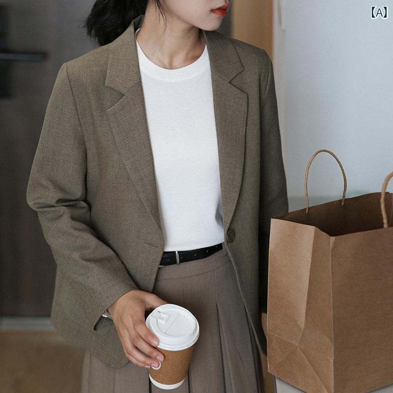 スーツ　ジャケット　カジュアル 女性用 レトロ ショート スーツ ジャケット 2025 春 スタイル ハイエンド 小柄 カジュアル トップス