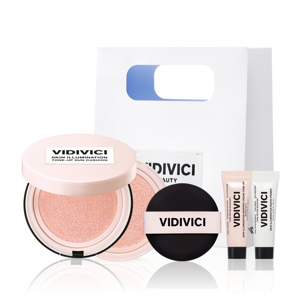 スキン イリュミネイション トーンアップ サン クッション 本品+リフィル SPF30 PA++ 化粧下地 艶肌 ピンクベース 潤い 密着 紫外線対策 美肌 ノーファンデ 韓国コスメ メガ割