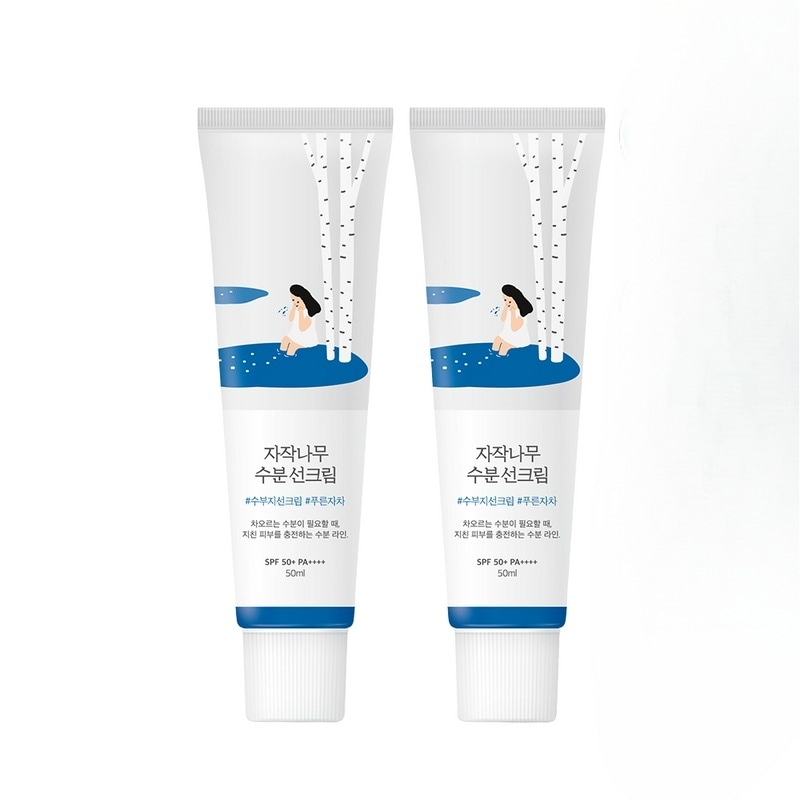 [2個SET]ラウンドラップ白樺の水分サンクリーム50ml (SPF 50+,PA++++)