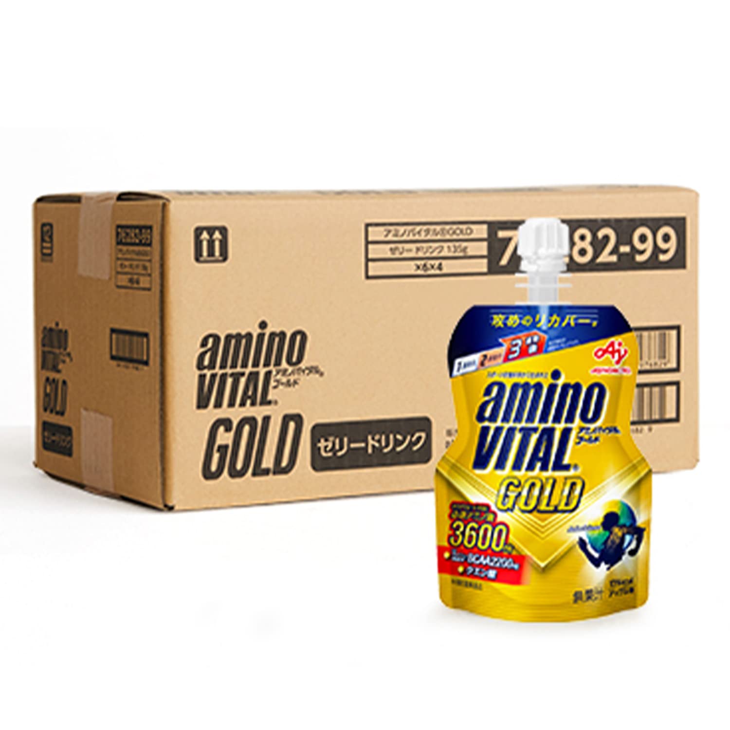 アミノバイタル ケース販売味の素 ゼリードリンク GOLD アップル味 135g×24個 アミノ酸 3600mg クエン酸 675mg BCAA EAA 栄養補給
