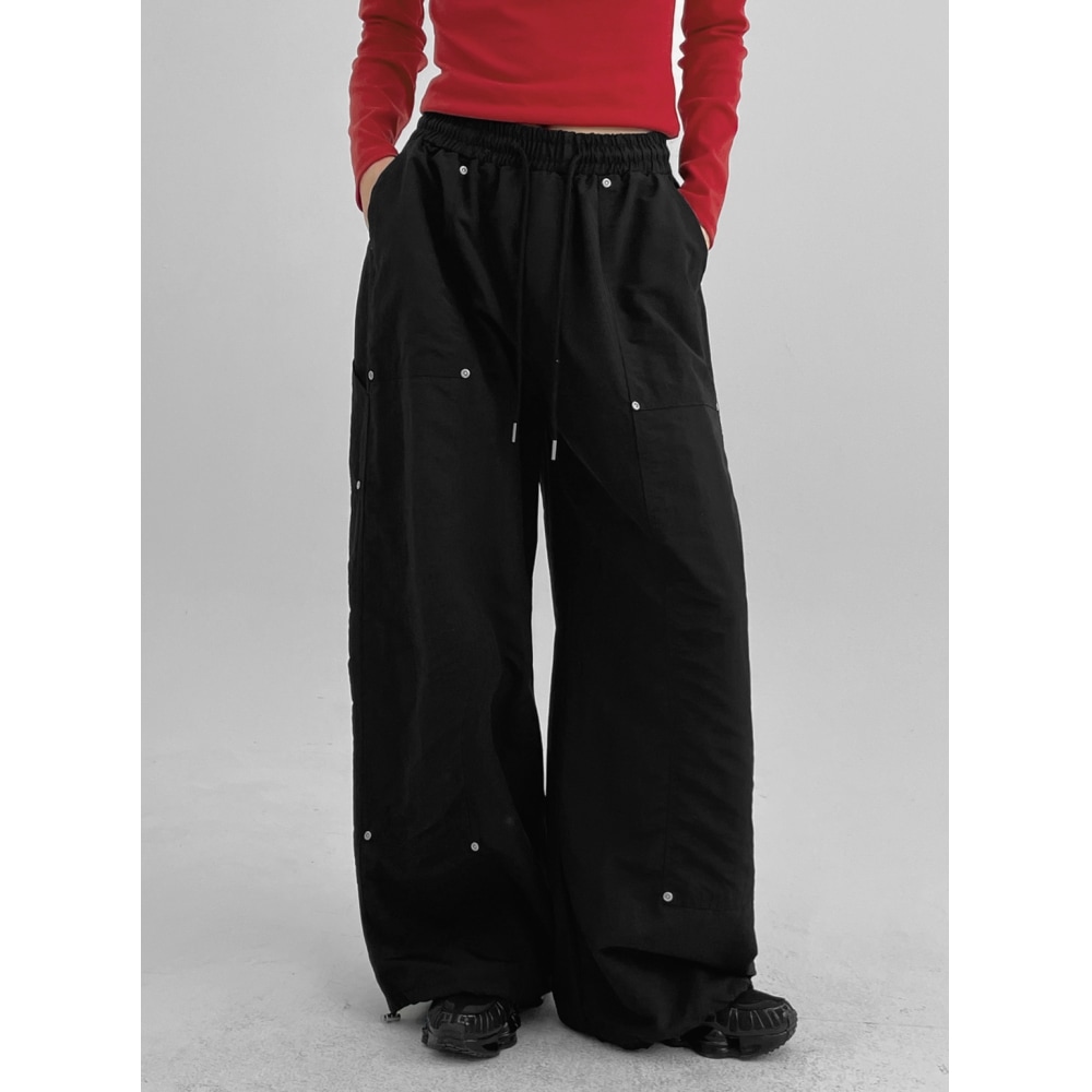 BLACK UP [SPRING NEW] (ユニセックス) カムラットカーペンダーナイロン 2WAY バンディングパンツ