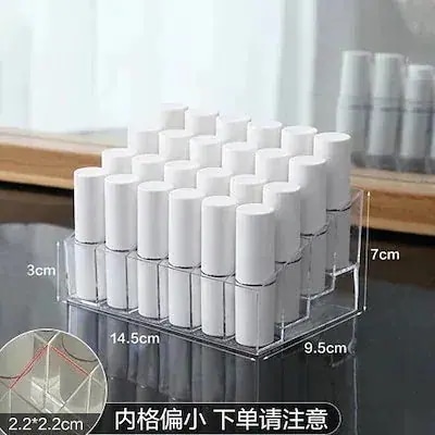 【20点セット】急速出荷25コマリップスティック収納ケース透明プラスチックデスクトップ整理リップスティック陳列棚化粧品収納ケ 