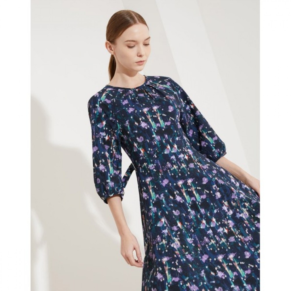 [オリビア・ローレン] バルーンスリーブドレス_VOCOA3M3241