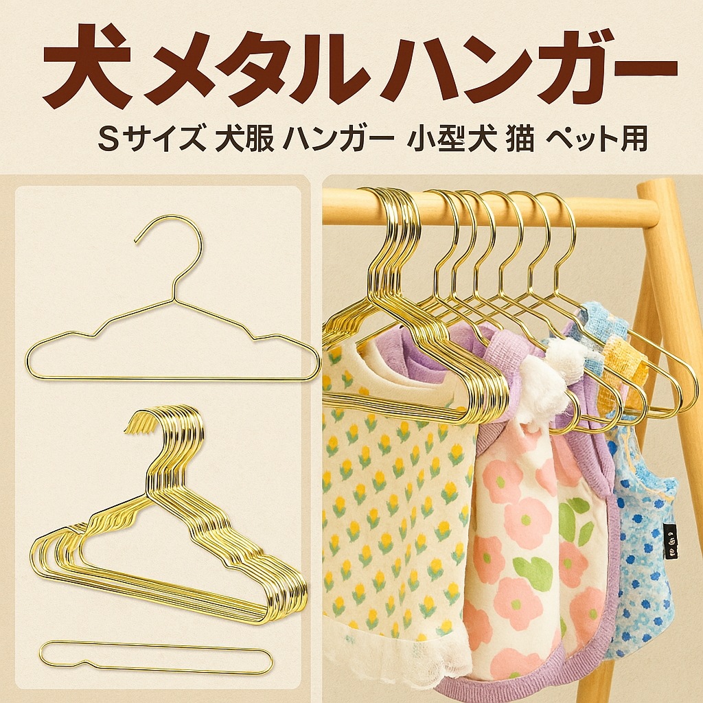 [期間限定セール]犬 メタル 金属 ハンガー Sサイズ 犬服 ハンガー 小型犬 犬 衣類ハンガー Sサイズ 猫 ペット用 中型犬 小動物服 子供用 お洋服ハンガー 物干しハンガ