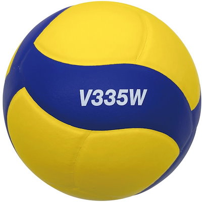 他サイト： ミカサ MIKASA バレーボール 練習球 5号 V335W 一般・大学・高校 イエロー ブルーの商品画像