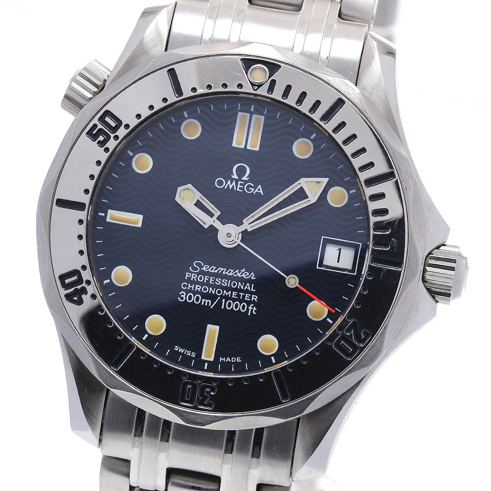 オメガ OMEGA 2552.80 シーマスター300 デイト 自動巻き ボーイズ _847475【中古】