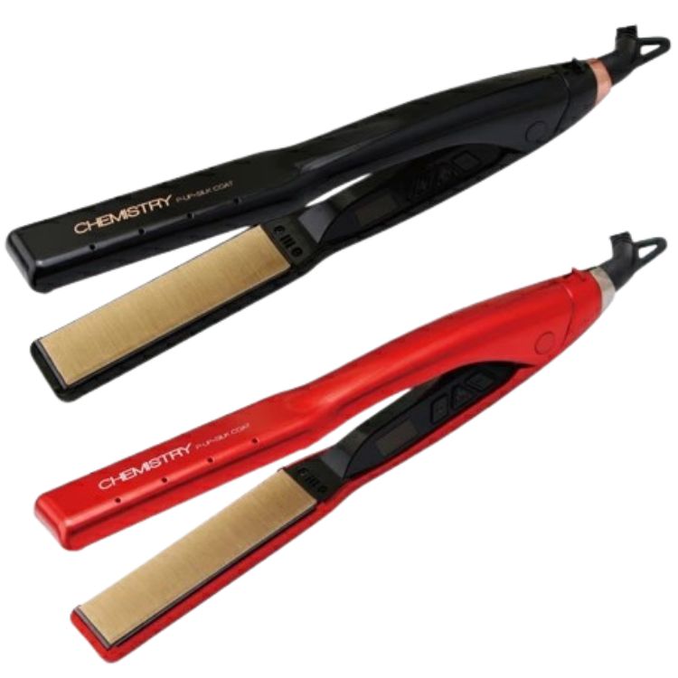 2色から選べる P-UP XTERA ケミストリー テラヘルツ×シルクコート レッド / ブラック ヘアアイロン