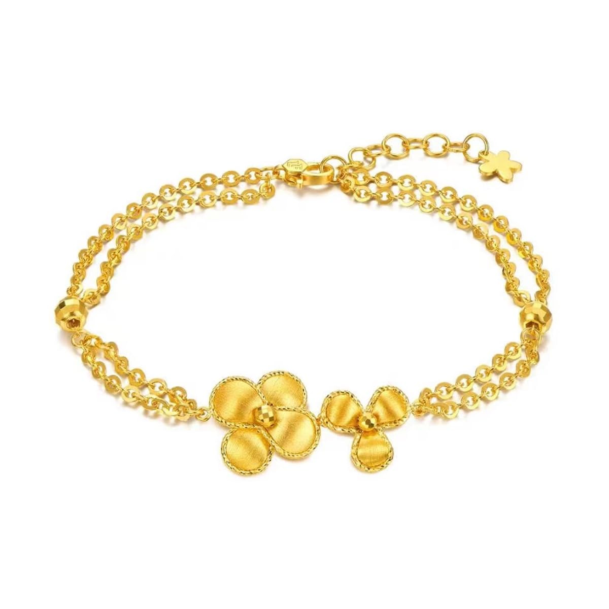 18金ブレスレット 人気 限定デザイン K18 18K 蝶と花のブレスレット 軽ジュエリー 結婚/デート用 誕生日 プレゼント 女性 優雅なデザイン 高級包装