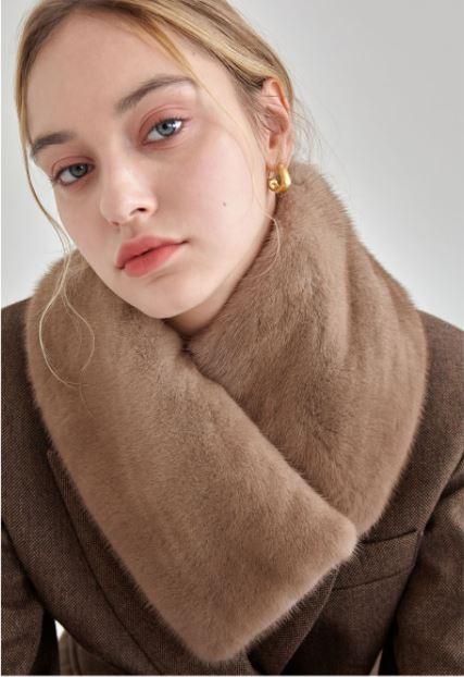 ミンクのマフラー MINK FUR WARMER COLLAR
