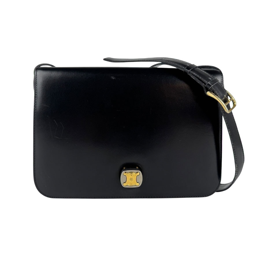 セリーヌ CELINE ショルダーバッグ レザー ブラック レディース z6688