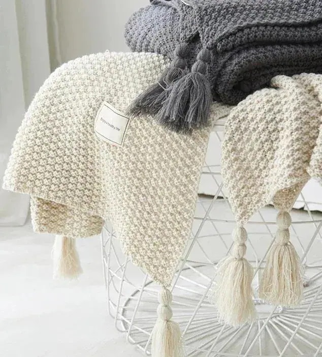 4カラー 韓国791 新作 タッセル ブランケット