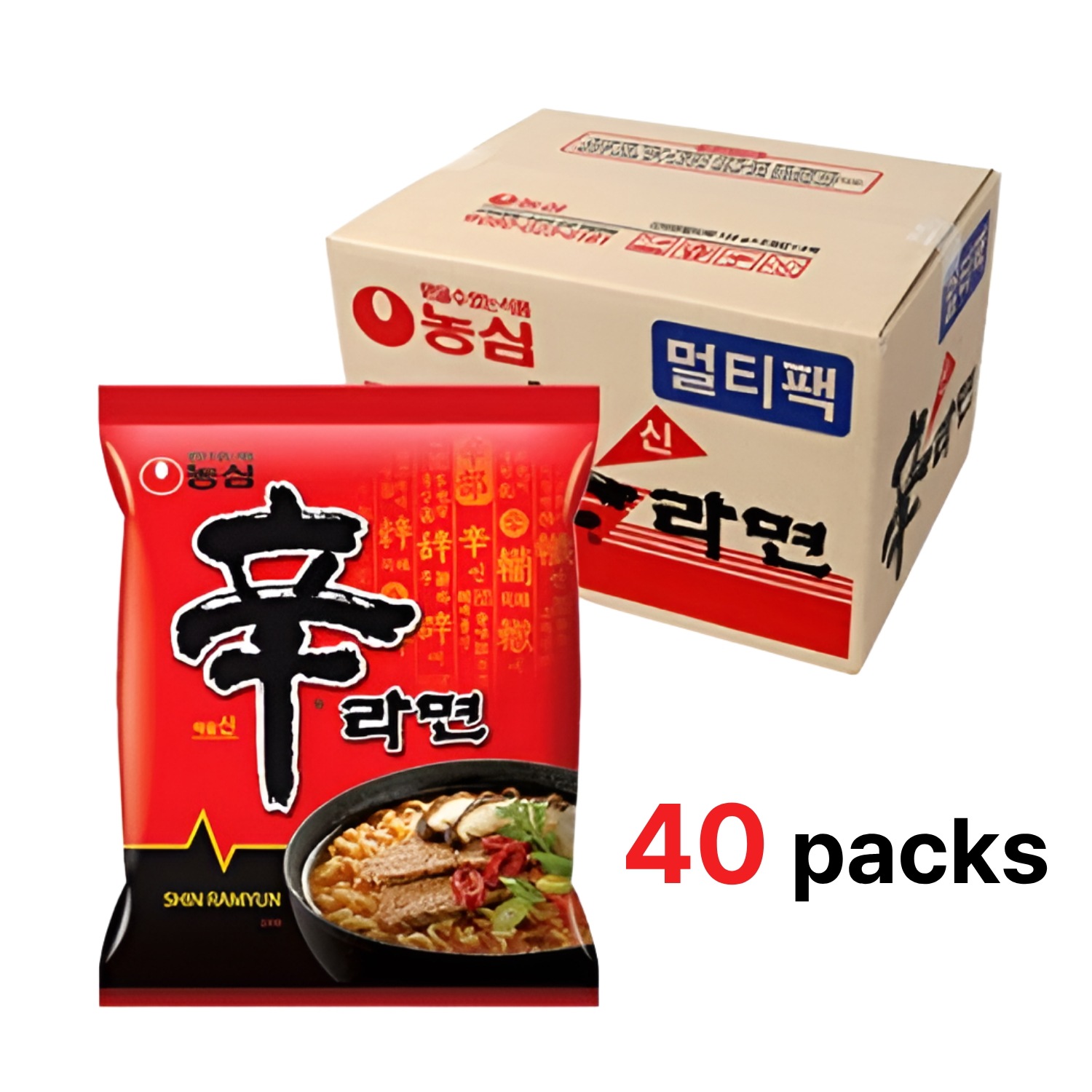 辛ラーメンスパイシー 韓国ラーメンハラール対応 120g(40袋入) 韓国の人気ラーメン