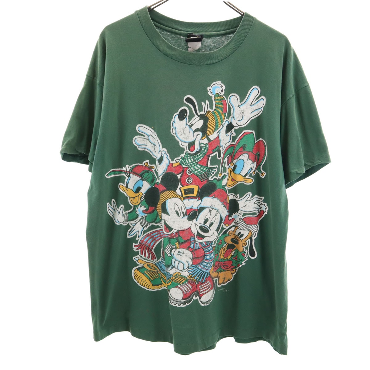 MICKEY UNLIMITED ミッキー アンリミテッド 90s オールド 半袖 Tシャツ グリーン系 ディズニー メンズ 古着