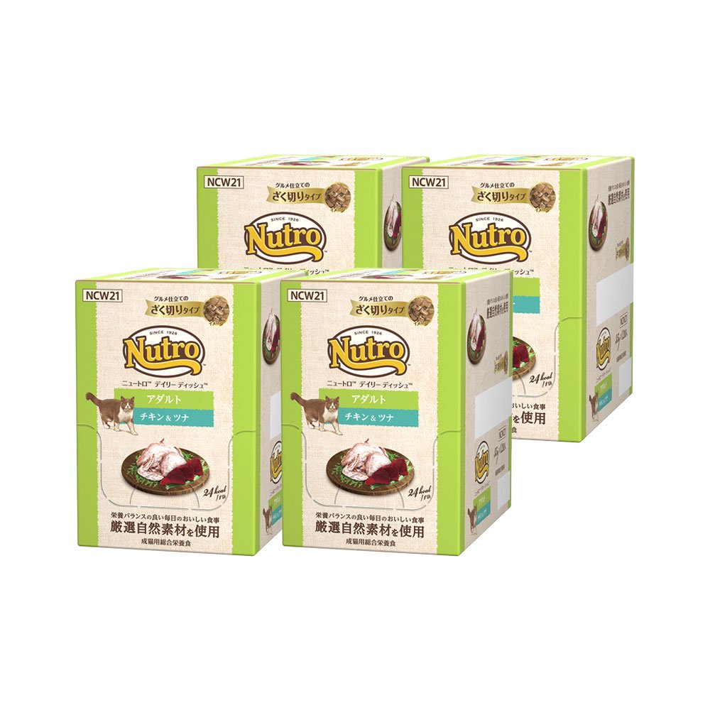 猫　キャット　デイリー　ディッシュ　アダルト　チキン＆ツナ　ざく切りタイプ　パウチ　３５ｇX４８袋　ＣＲＣ35―60―74―00―00