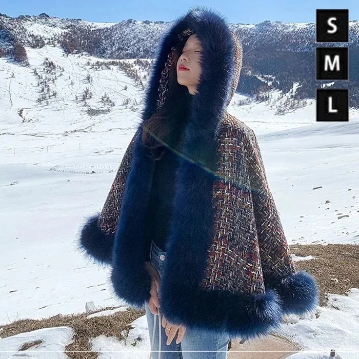 ポンチョコート マントドルマント 冬 ケープ エコファー ポンチョ レディース アウター 無地 上着 ポンチョ 大人 女性 ジャケット 春 秋 冬