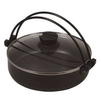 他サイト： パール金属　おうち御膳 ふっ素加工 IH対応ガラス蓋付すきやき鍋26cm (オール熱源対応) ［26cm /IH対応］　HB-5857の商品画像