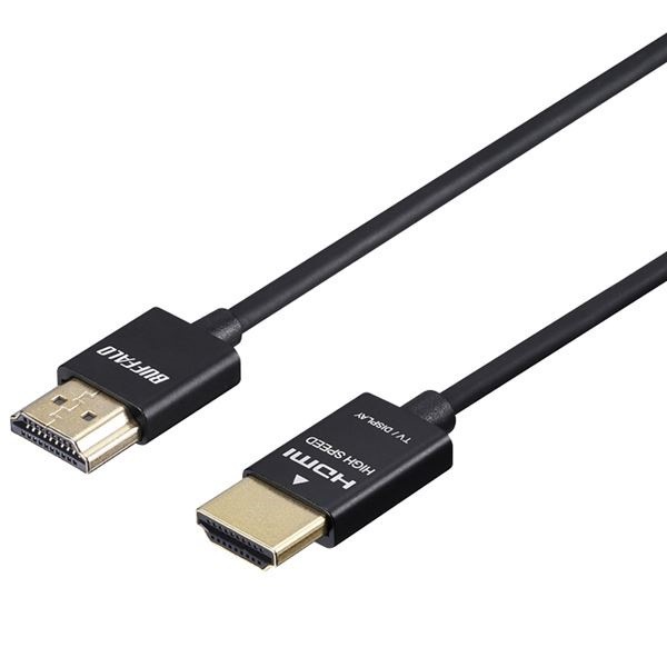 バッファロー（サプライ） イーサネット対応 HIGH SPEED HDMIケーブル スリムタイプ 3.0m ブラック