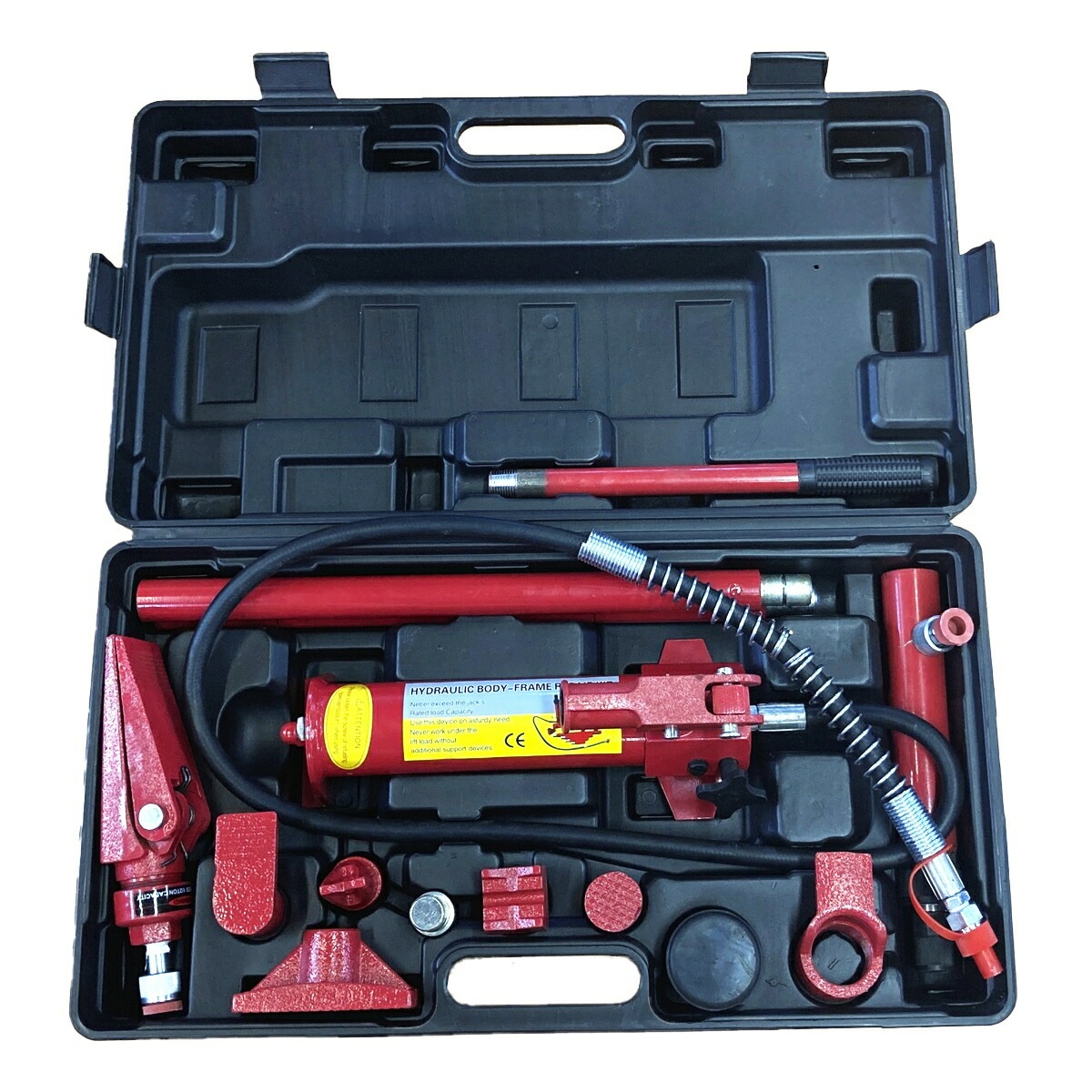 ロングラムジャッキ 4t 油圧 ジャッキ ポートパワーセット ジャッキアップ 交換 工具 修理 作業 メンテナンス リペア へこみ ボディ修理