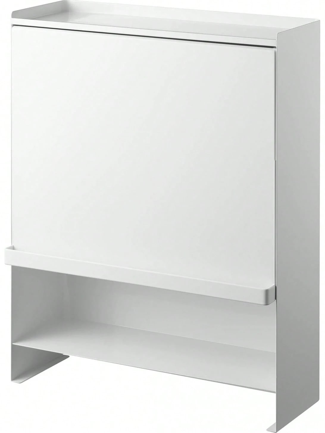 【完成品】フロントオープンで隠せる調味料ラック ホワイト 幅約38×奥行き16.3×高さ2009 タワーラック 大容量 コンロ横型 キッチンラック 汚れ防止 49.2cm