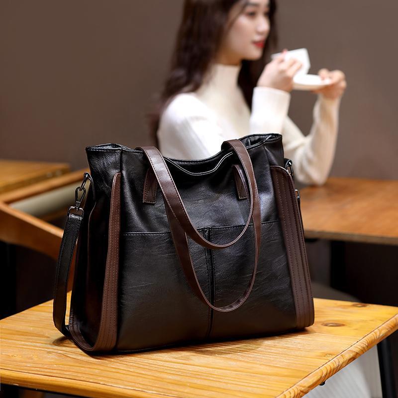 【急速出荷!】10個セットで割引 トートバッグ ショルダーバッグ レディース マザーズバッグ 仕切り 肩掛け 革 レザー 大きめ 軽量 大容量 2way シンプル 鞄 おすすめ