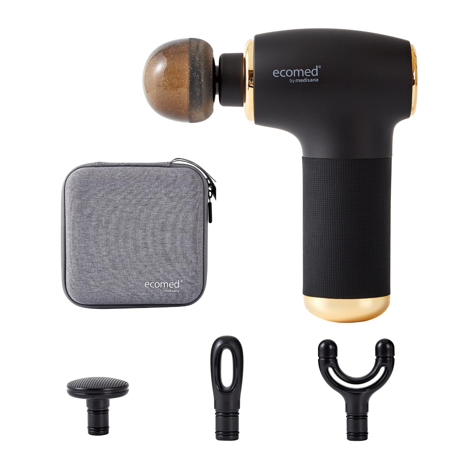 メディサナ(medisana) 筋膜リリースガン ハンディガン シリコン 4種類のアタッチメント 4段階振動 ミニ 軽量 ポーチ付 Type-C充電 4,645円