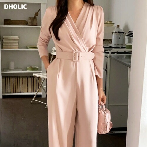 [メガ割りSALE]ワイドベルト付タックカシュクールオールインワン 12,219円