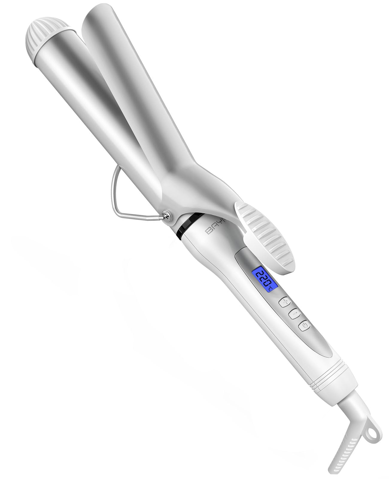 BAYATA コテ ヘアアイロン 38mm カール アイロン ロングヘア 25段階温度調節 100℃～220℃調節可能 プロ仕様 100V-240V海外対応 60分自動オフ ロングパイプ 韓国風巻き髪